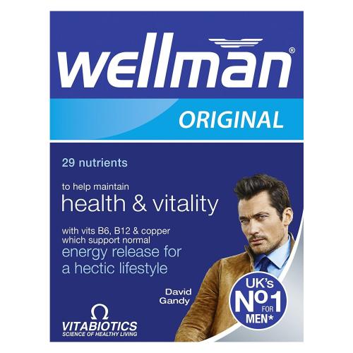 Vitabiotics Wellman Original Συμπλήρωμα Διατροφής Ειδικά Σχεδιασμένο για Άνδρες 30tabs